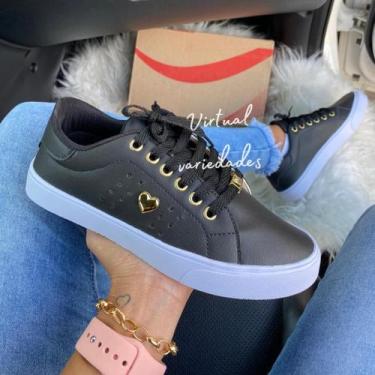 Imagem de Tênis Feminino Sapatênis Casual Modinha Dia a Dia - Aliança Shoes, Pre