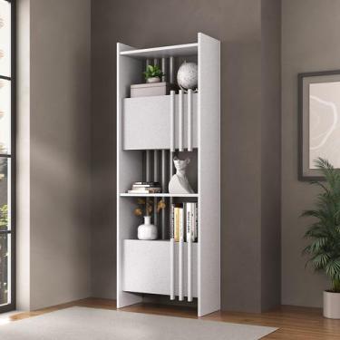 Imagem de Estante para Livros Arbos 2 Portas 6 Prateleiras Ripado Terraza - Arta