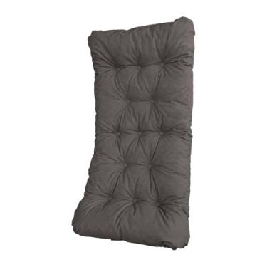 Imagem de Almofada Impermeável 100x60 Grafite AcquaBlock Vime Junco Jardim Premium Muito Resistente Sol e Chuva