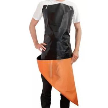 Imagem de Avental PVC Forrado Laranja/Preto 120 X 70 KP1000 VINILSEG