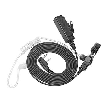 Imagem de LSENG Fone de ouvido Walkie Talkies com microfone PTT de tubo acústico de 2 pinos para Baofeng UV-5R AR-5 BF-888S Retevis H-777 RT22 Quangsheng UVK5 Fone de ouvido de rádio bidirecional