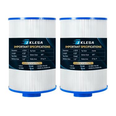 Imagem de Filtro de spa 4CH-23 compatível com Unicel 4CH-23, Pleatco PFF25TC-P4, Filbur FC-2400, Lifesmart 303263, Aladdin 12536, Baleen AK-90032, FF-100, XLS-442, PAS-1245, SD-00032, 206 Hot Filtro de banheira