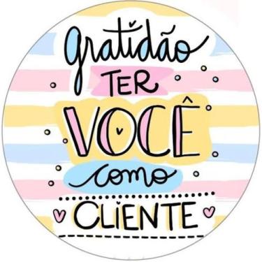 Imagem de 250 Adesivos gratidão em Vinil 4x4cm - ideal para personalizar suas em