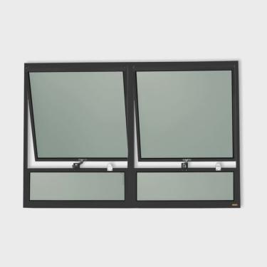 Imagem de Janela de Alumínio Maxim-Ar 2 Seções 80x120cm Vidro Mini Boreal Plus Brimak