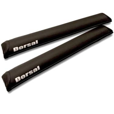 Imagem de DORSAL Almofadas de teto Aero – Protetor solar (não desbota) para barras transversais largas e de fábrica - Pacote com 2 para pranchas de surfe, caiaques, suportes de snowboard, PVC, 86 cm, preto