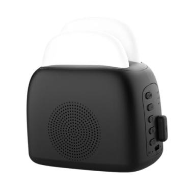 Imagem de Zialofi Máquina de sono portátil Máquina de sono leve Máquina de ruído branco relaxante com 6 sons calmantes para a sala de estar do quarto, Preto