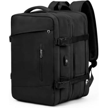 Imagem de Mochila Viagem Impermeável Expansiva Grande Bagagem De Mão Low Cost 40