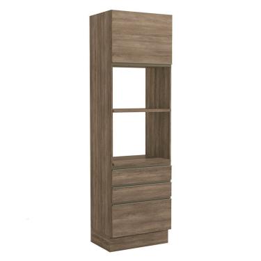 Imagem de Torre Quente Kappesberg Maxxi, 1 Porta, 3 Gavetas - G750 Nogal