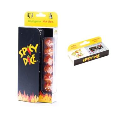 Imagem de Spicy Dice - a Game for Adults, Kids, and Family. Like Card and Board Games? Like Farkle, Tenzi, LCR & Yacht? You'll Love Spicy Dice, with red dots for Wild or Double Score. Great for Travel.