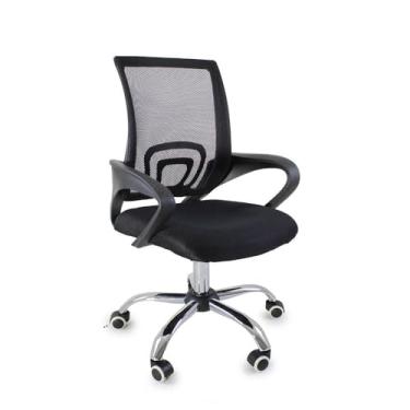 Imagem de Cadeira de escritório de malha ergonômica giratória(Preto)