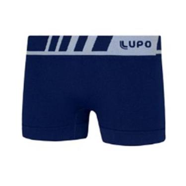Imagem de Cueca Infantil Lupo Lupinho 136-001 Boxer Sem Costura, G, Marinho