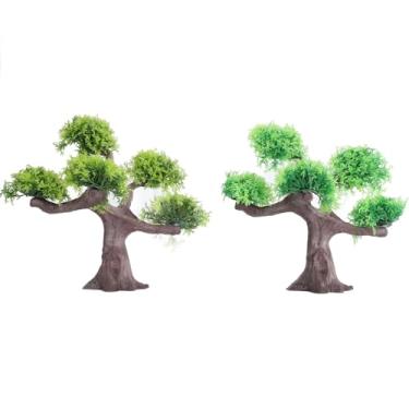 Imagem de Generic Decoração de Aquário de Pesca, Manutenção Simples 2 Plantas de Pesca Artificiais STCs Promovem Bem -ser para Tanques de Peixes (Verde + Verde)