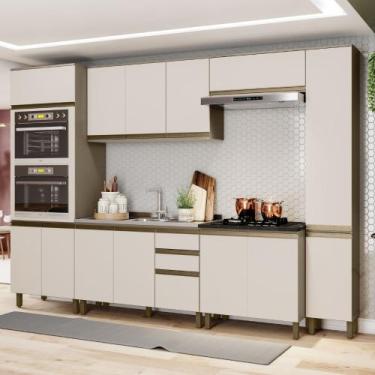 Imagem de Cozinha Modulada 306,5cm Completa 6 Peças com Torre Quente e Paneleiro