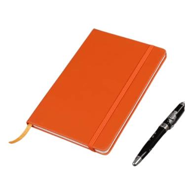 Imagem de Caderno Capa Dura - Estudantes Couro Pu, Laranja