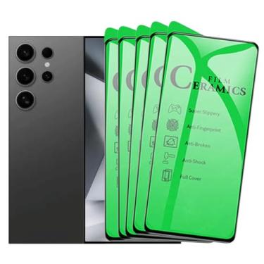 Imagem de 5 Películas Protetor de Tela Cerâmica Anti Risco e Impacto Para Samsung Galaxy S24 Ultra Nâo Quebra