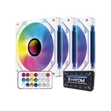 Imagem de Kit Fan Hayom 12X12CM - FC1309 3 unidades com controladora inclusa write