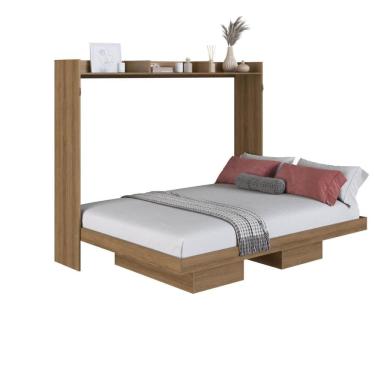 Imagem de Cama Articulada Casal Horizontal com 4 Nichos 3 Prateleiras CH1140 140cm - Art In Móveis