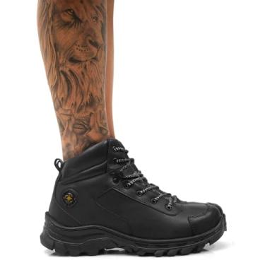 Imagem de Bota Masculina Adventure Confortável Tênis Leve Macio Trabalho Engenheiro Segurança (Preto, BR, Adulto, Numérico, 43)
