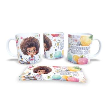 Imagem de Caneca branca dia dos professores floral (14111)