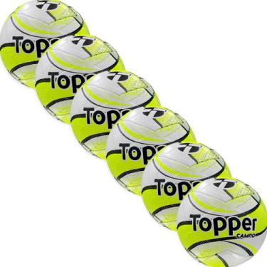 Imagem de Kit Com 6 Bolas De Futebol Campo Topper Slick Usee Brasil Original, Am