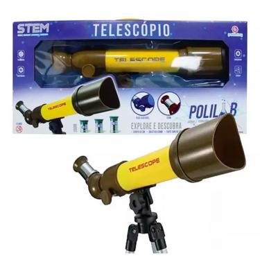 Imagem de Telescópio Infantil Foco Ajustável Zoom até 80X com Tripé Cor diverso BP3004 - Polibrinq