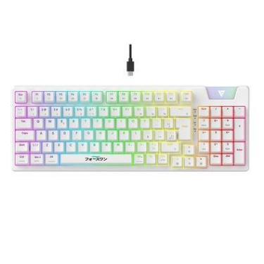 Imagem de Teclado Mecânico Gamer Force One Yari, Rgb, Switch Gateron Yellow - Branco - Único - Unissex