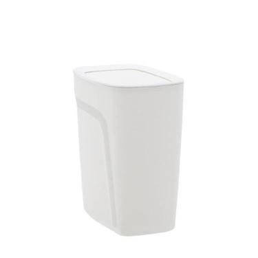 Imagem de Lixeira Tramontina Compact em Polipropileno Branco com Tampa Basculant