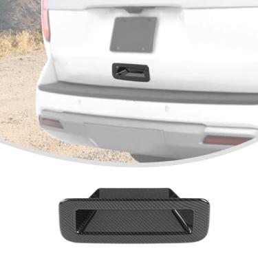 Imagem de Linskip Capa de alça de porta traseira compatível com Ford Expedition 2022 2023 2024, protetor de alça de porta traseira para acessórios externos de expedição fibra de carbono preta
