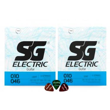 Imagem de Kit 2 Encordoamento Sg Light .010.046 Para Guitarra