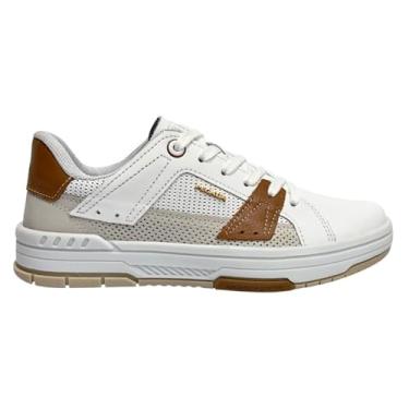 Imagem de Tênis Pegada Feminino London em Couro 212603 Branco/Caramelo