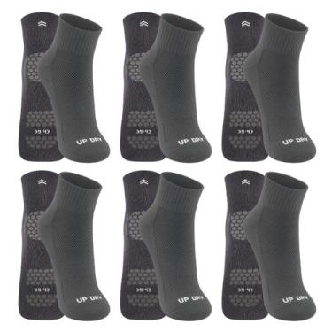 Imagem de Kit 6 Pares Meia Antiderrapante Up Dry Hidroginástica Pilates Yoga Res