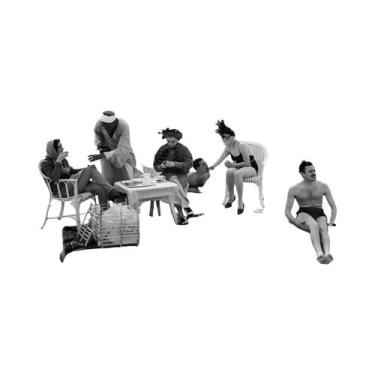 Imagem de Pintura Em Tela De Dançarinos De Cabaret Surf Preto E Branco Arte De P