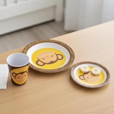 Imagem de Kit Refeição Infantil - 3pçs Melamina - Macaco - Art House - no brand