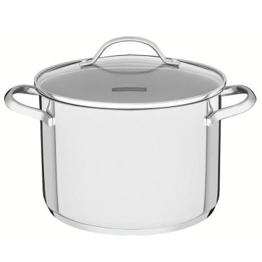 Imagem de Caldeirão Tramontina Una em Aço Inox com Fundo Triplo e Tampa de Vidro 24 cm 7,7 L 62285240
