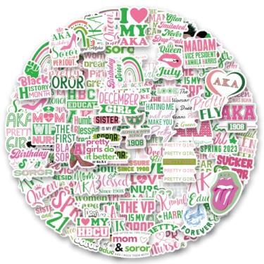 Imagem de Aka Sorority Gifts for Women Stickers 120Pcs Fellowship Cociety Decals Aesthetic Waterproof Vinyl Pack Stickers for Water Bottle Laptop Cup Adults Phone Skateboard DIY Party Supplie