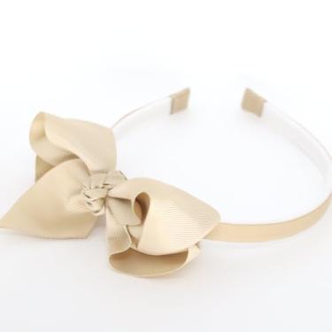 Imagem de Tiara Infantil Arquinho de Cabelo com Laço Boutique (Bege)