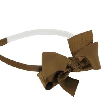 Imagem de Tiara Infantil Arquinho de Cabelo com Laço Boutique (Marrom)