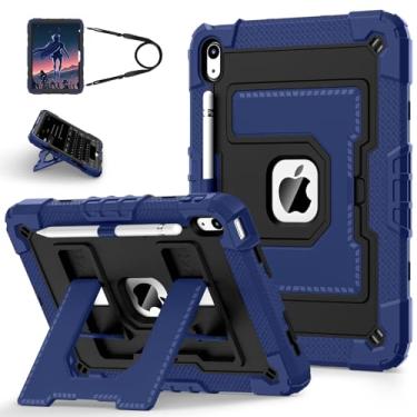 Imagem de WESOROL CASE Capa para iPad (A16) 11ª geração 11 polegadas/10.9 polegadas 2025/2022 compatível com crianças iPad 10ª geração com alça de ombro/porta-lápis, capa à prova de choque para i Pad 11/10