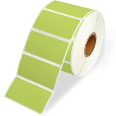 Imagem de Ü Heartray Etiquetas térmicas diretas de 5 cm x 2,5 cm para códigos de barras UPC, endereço, perfuradas e compatíveis com todos os tipos de impressora de etiquetas térmicas (verde - 1 rolo)