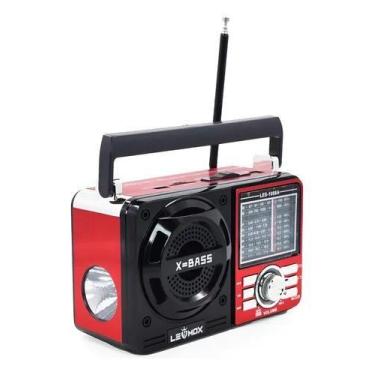 Imagem de Rádio Portátil Fm/Am Bluetooth Usb Bivolt E Pilha - Caixa De Som 110V/