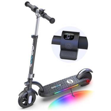 Imagem de Patinete Elétrico Infantil com Display LED, Luzes Coloridas, Controle de Velocidade e Altura para Crianças de 8 a 14 Anos, 180W, Gyroor H40