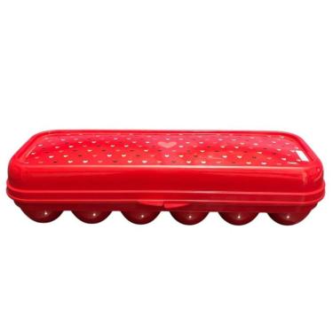 Imagem de Porta Ovos Dúzia 12 cavidades Vermelho BPA Free