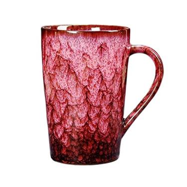 Imagem de Caneca personalizada copo de cerâmica vitrificado em forno 400 ml grande capacidade escritório copo de beber casa leite café da manhã caneca de café (cor: D)