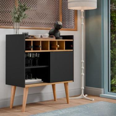 Imagem de Aparador Buffet Cantinho Café Retro Decoração Estilo Barzinho Adega Pr