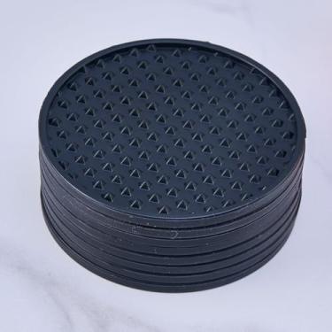 Imagem de Pacote com 8 porta-copos de silicone, porta-copos de carro, preto