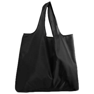 Imagem de Sacolas de compras reutilizáveis dobráveis laváveis na máquina Bolsa de compras de proteção ambiental, Preto