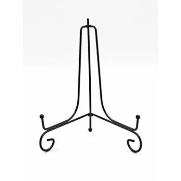 Imagem de Suporte de exibição de ferro de 20 cm, suporte de foto para exibição de placa de cavalete de ferro preto, 1 pacote