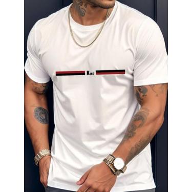 Imagem de Camiseta Masculina Traços King Rei 100% Algodão Premium Moda - FLEXEN,