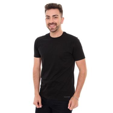 Imagem de Camisetas Calvin Klein Underwear Masculinas C-Neck Branca e Preta Pack 2UN-Masculino