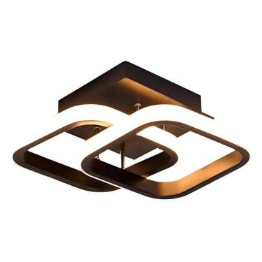 Imagem de Lustre De Teto Led Cor Preto Piktik Para Banheiro 24X20X12,5